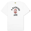 A BATHING APE Bape Check College Tee - White
