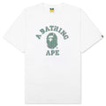 A BATHING APE Bitmap College Tee - White