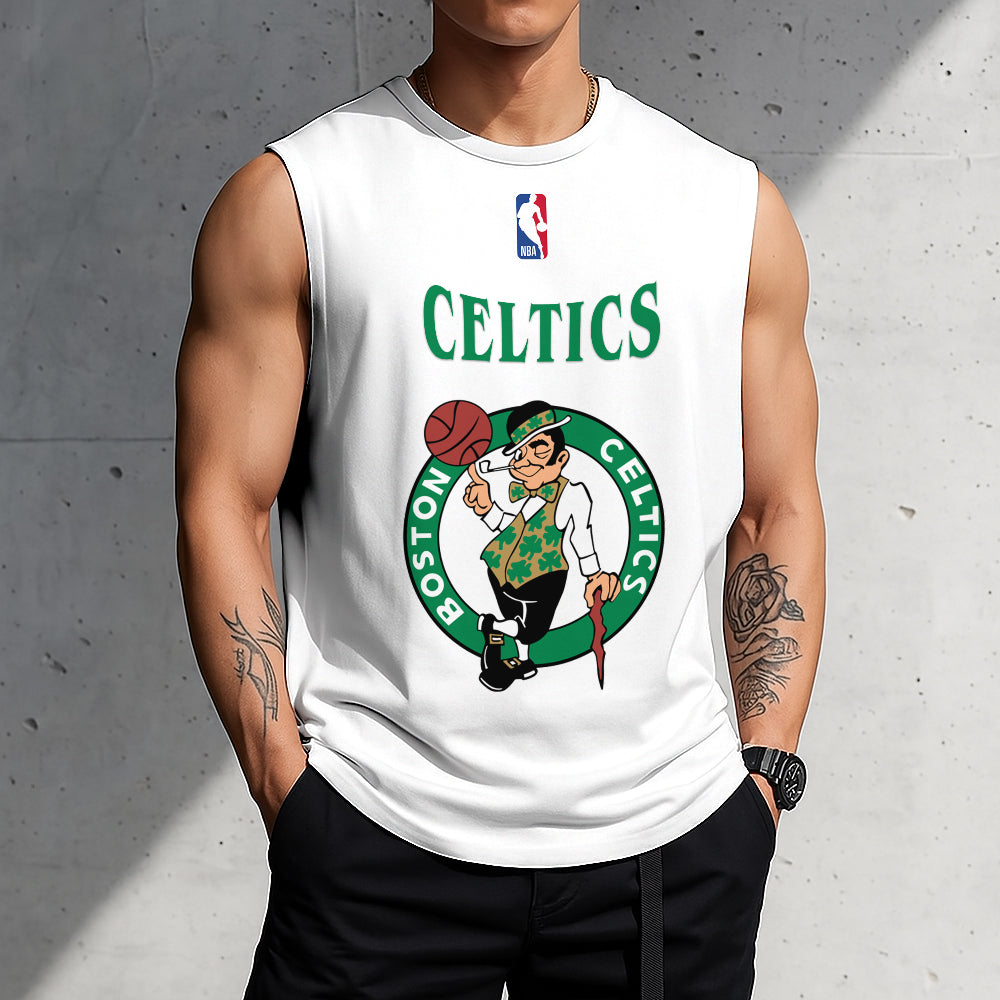 FINAL SALE - NEW CUSTOMIZED NBA03 BCE BOSTON CELTICS TANKTOP & GYM SHIRT