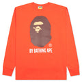 A BATHING APE By Bathing Ape L/S Tee - Orange