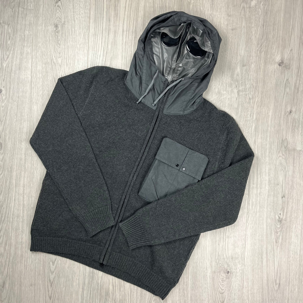 CP Company Knit Explorer Hoodie - Dark Shadow Ironleague