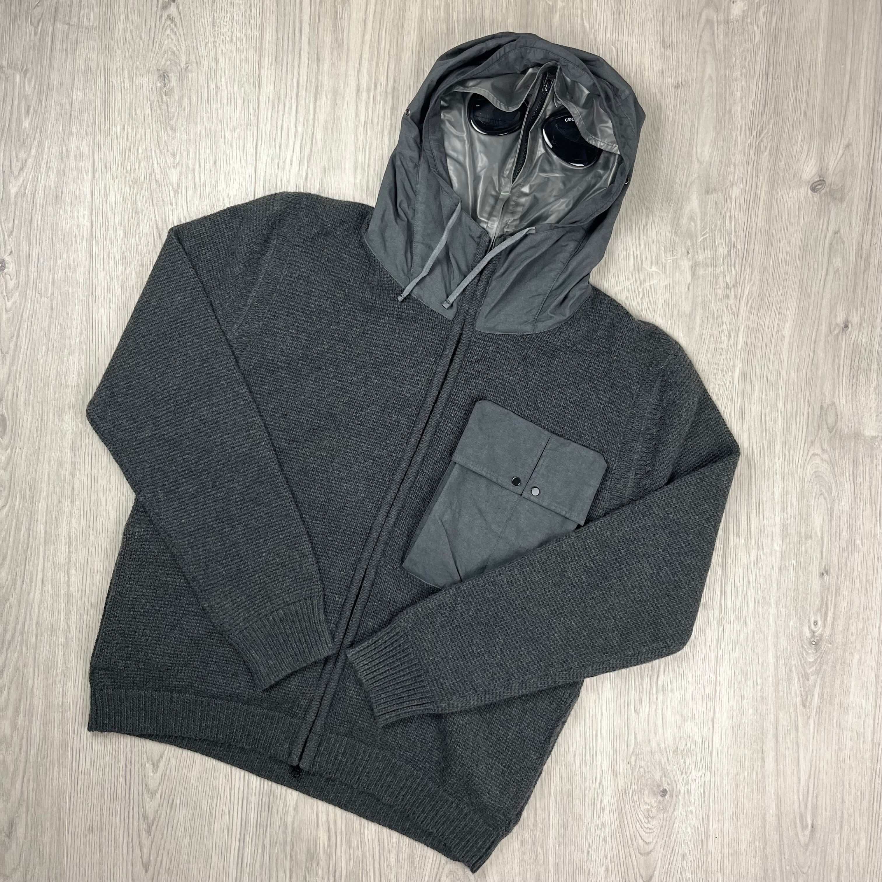 CP Company Knit Explorer Hoodie - Dark Shadow Ironleague