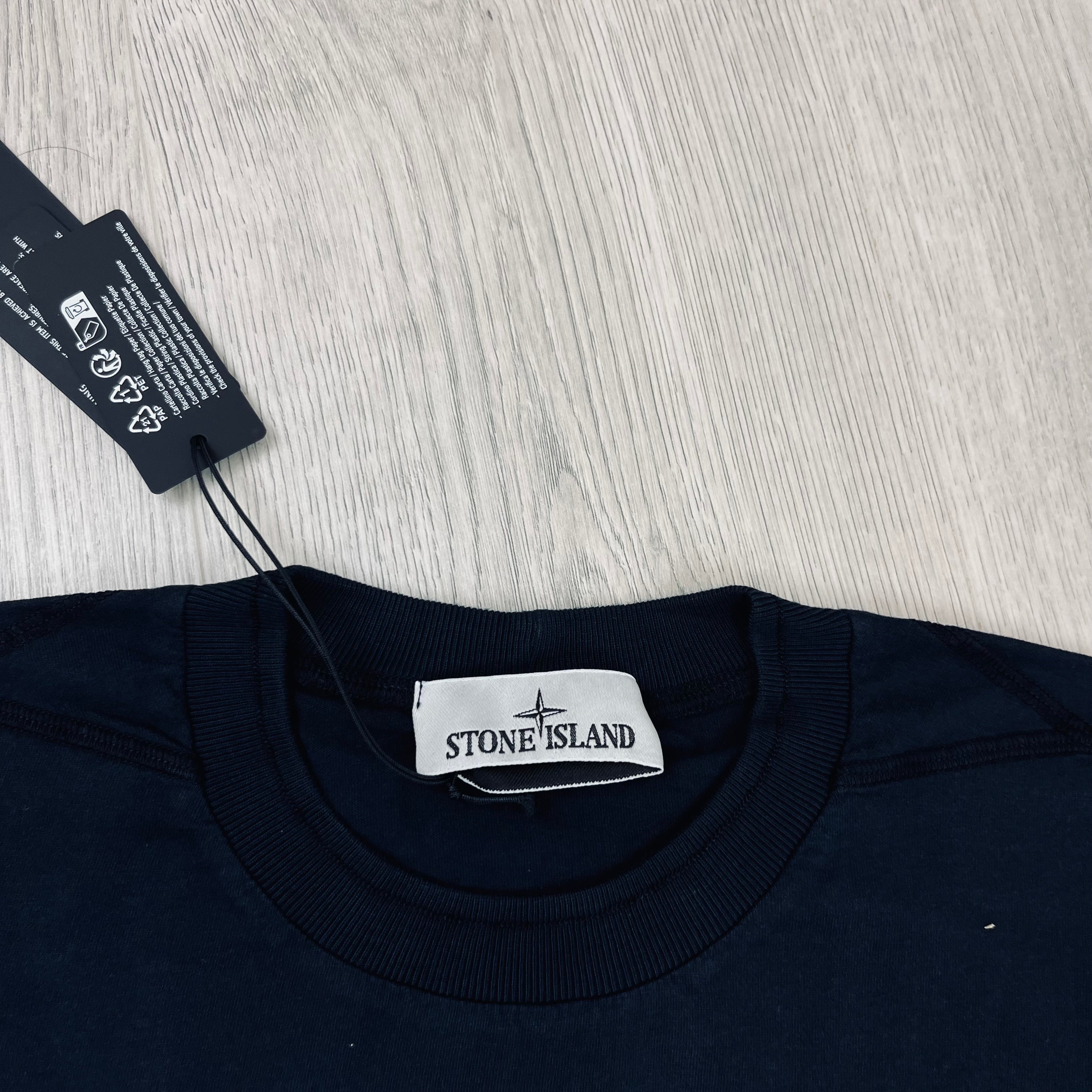 Stone Island Embroidered T-Shirt - Navy Ironleague