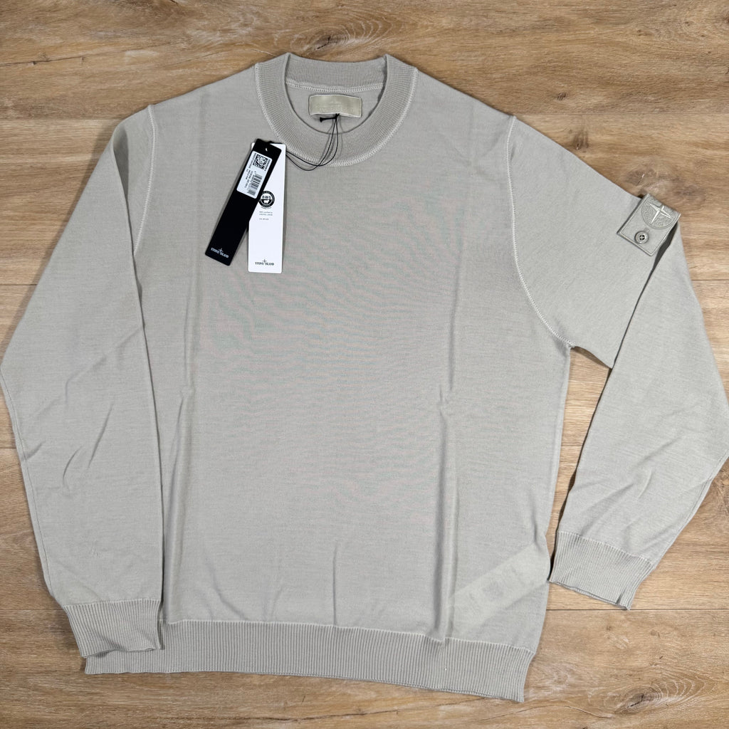 Stone Island Light Pure Wool Ghost Sweatshirt in Beige Ironleague