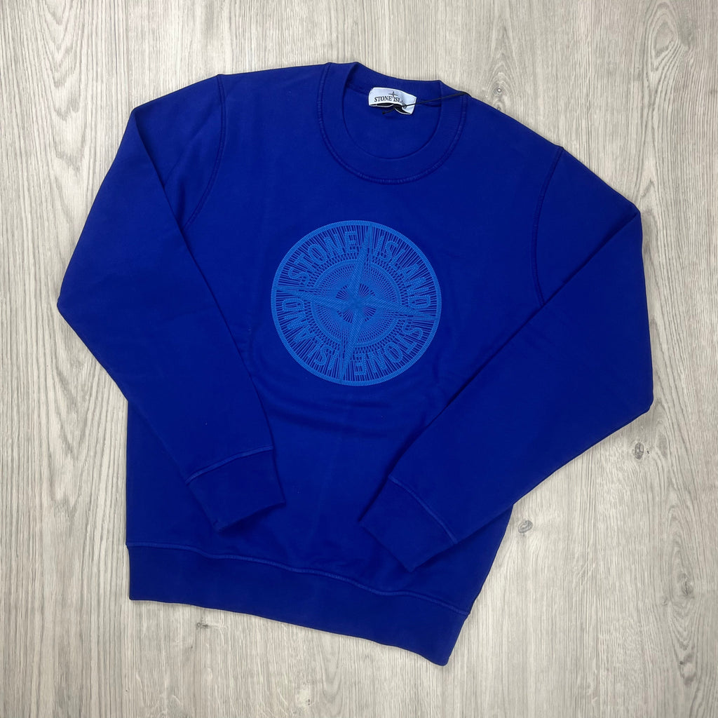 Stone Island Embroidered Sweatshirt - Blue Ironleague