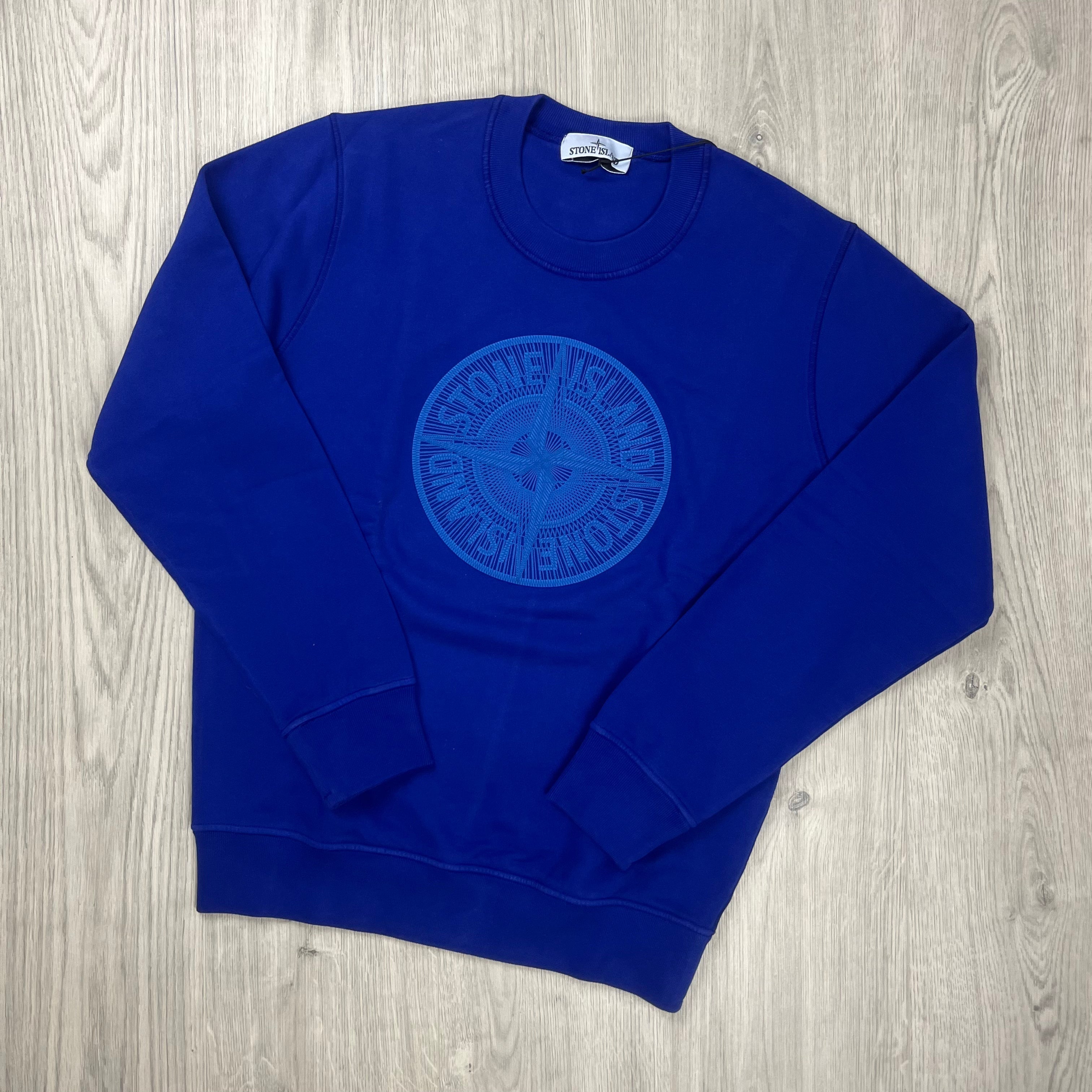 Stone Island Embroidered Sweatshirt - Blue Ironleague