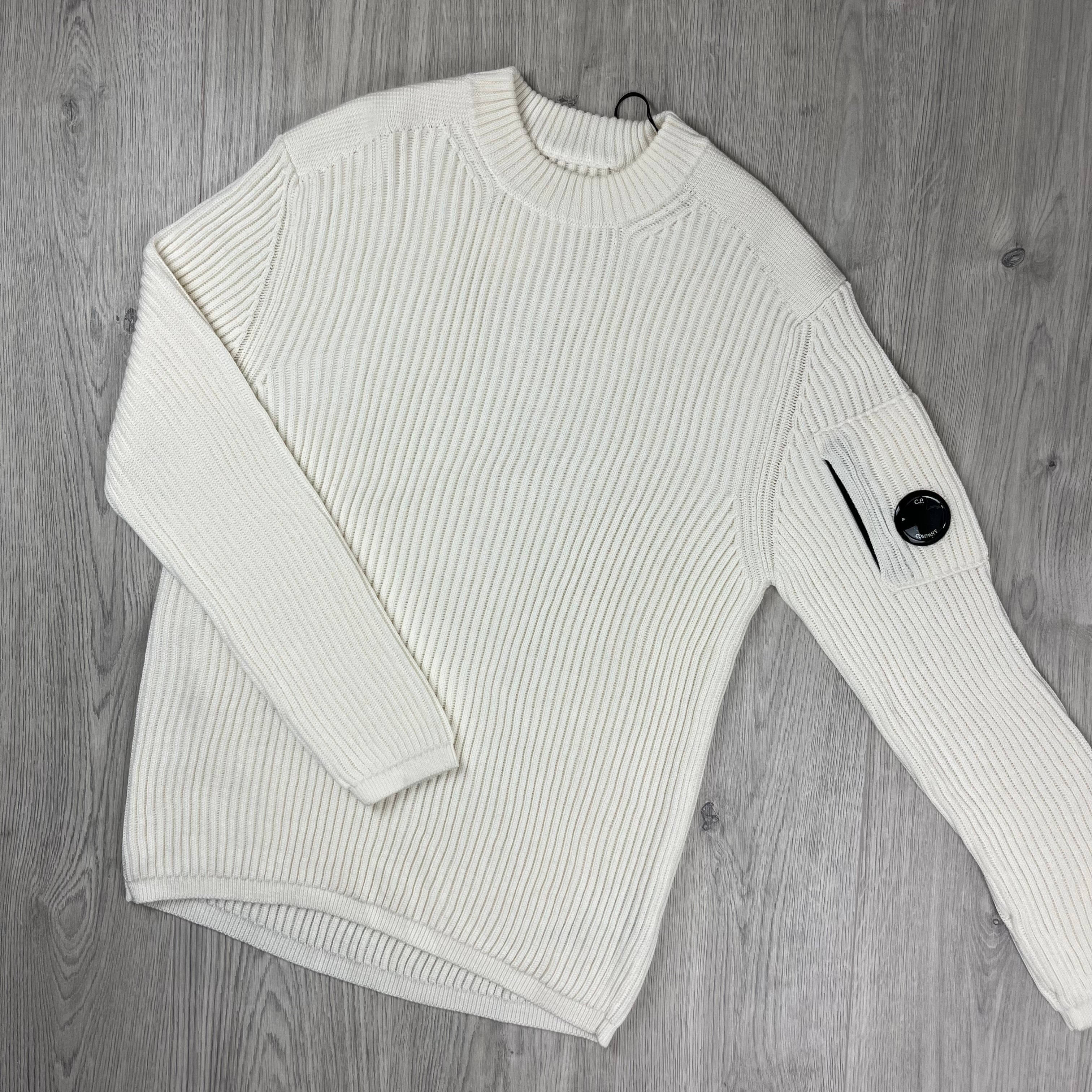 CP Company Knit Sweatshirt - White Ironleague