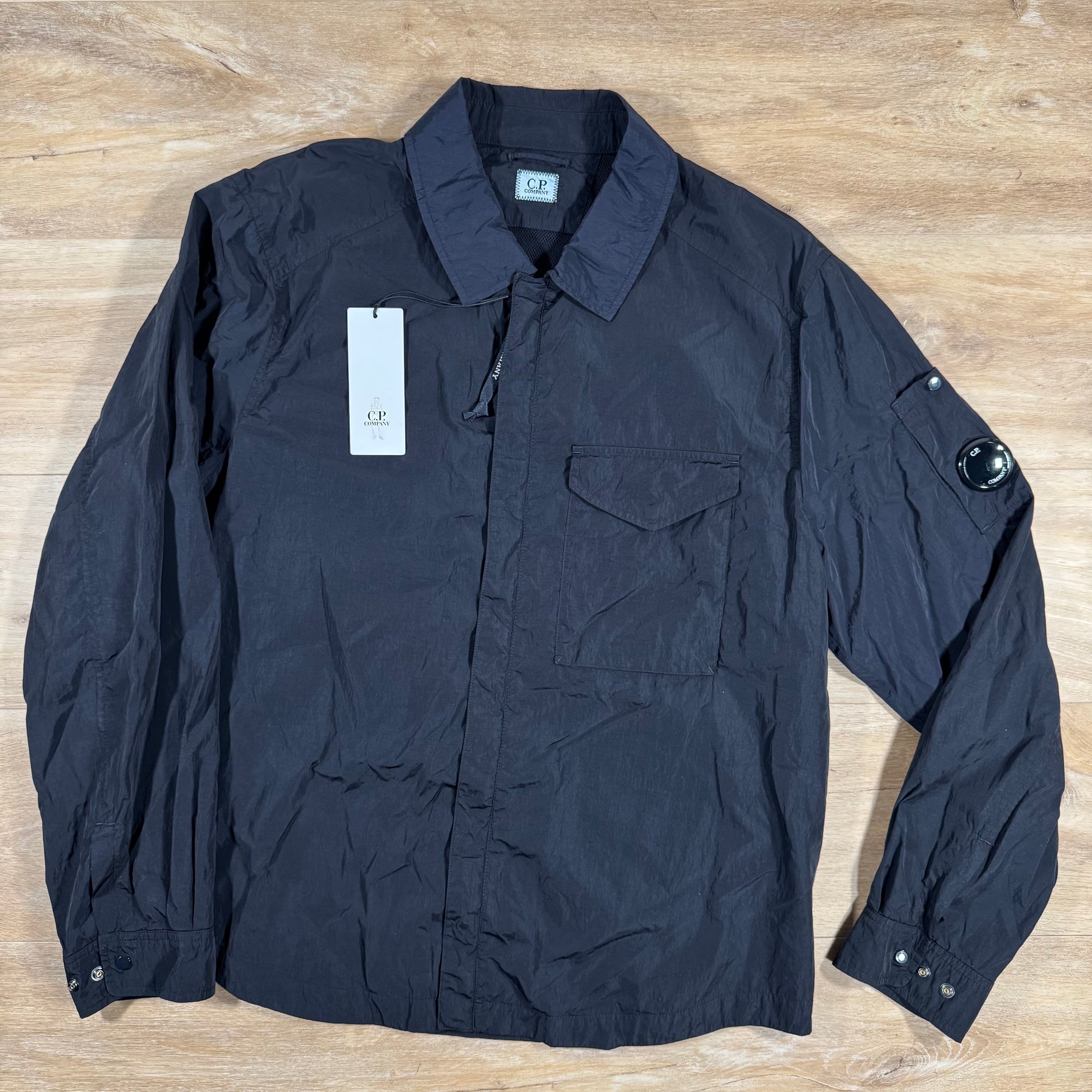 CP Company Chrome-R Lens Overshirt in Navy Ironleague