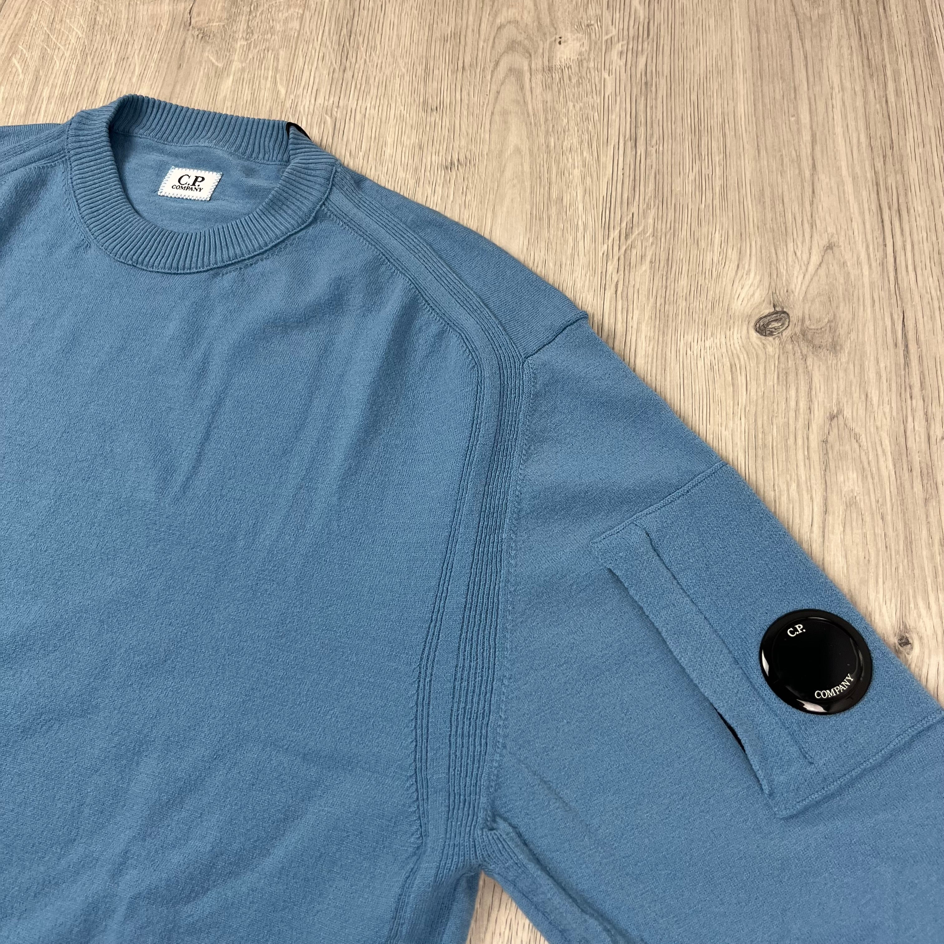 CP Company Knit Sweatshirt - Aegean Blue Ironleague