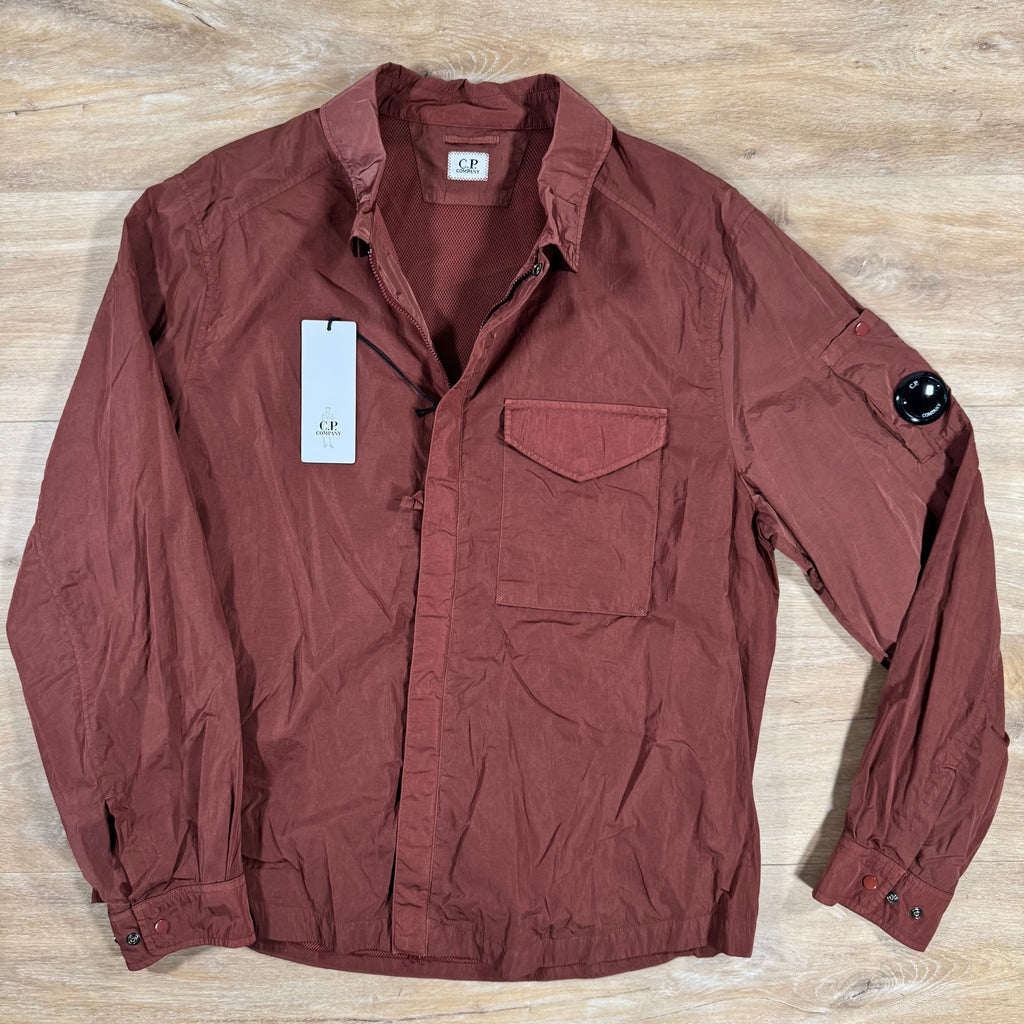 CP Company Chrome-R Lens Overshirt in Sable - Brown Ironleague