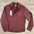 CP Company Chrome-R Lens Overshirt in Sable - Brown Ironleague