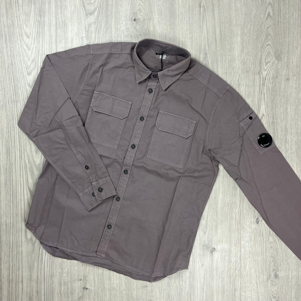 CP Company Button Overshirt - Dove Ironleague