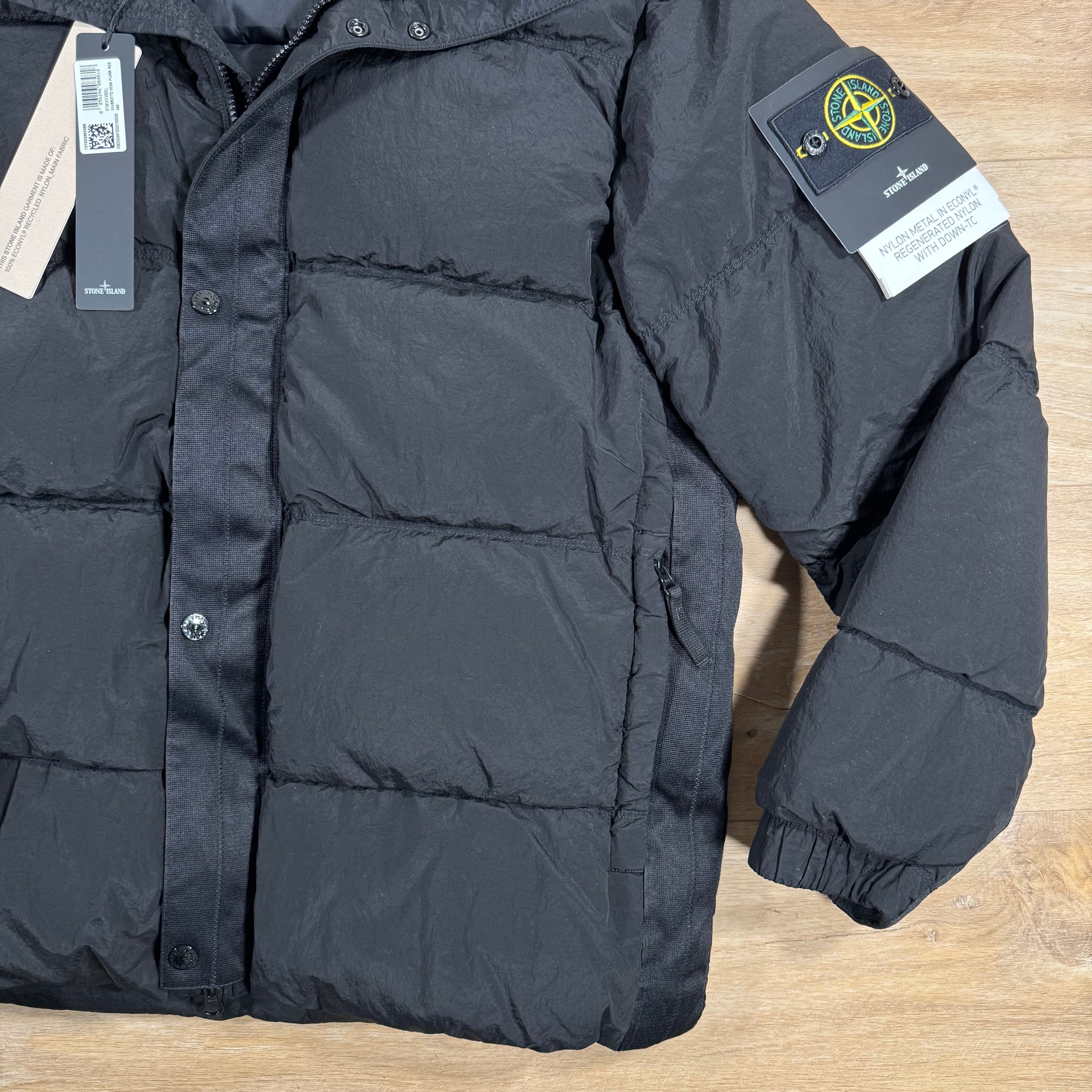 Stone Island Nylon Metal Down Jacket in Black Ironleague