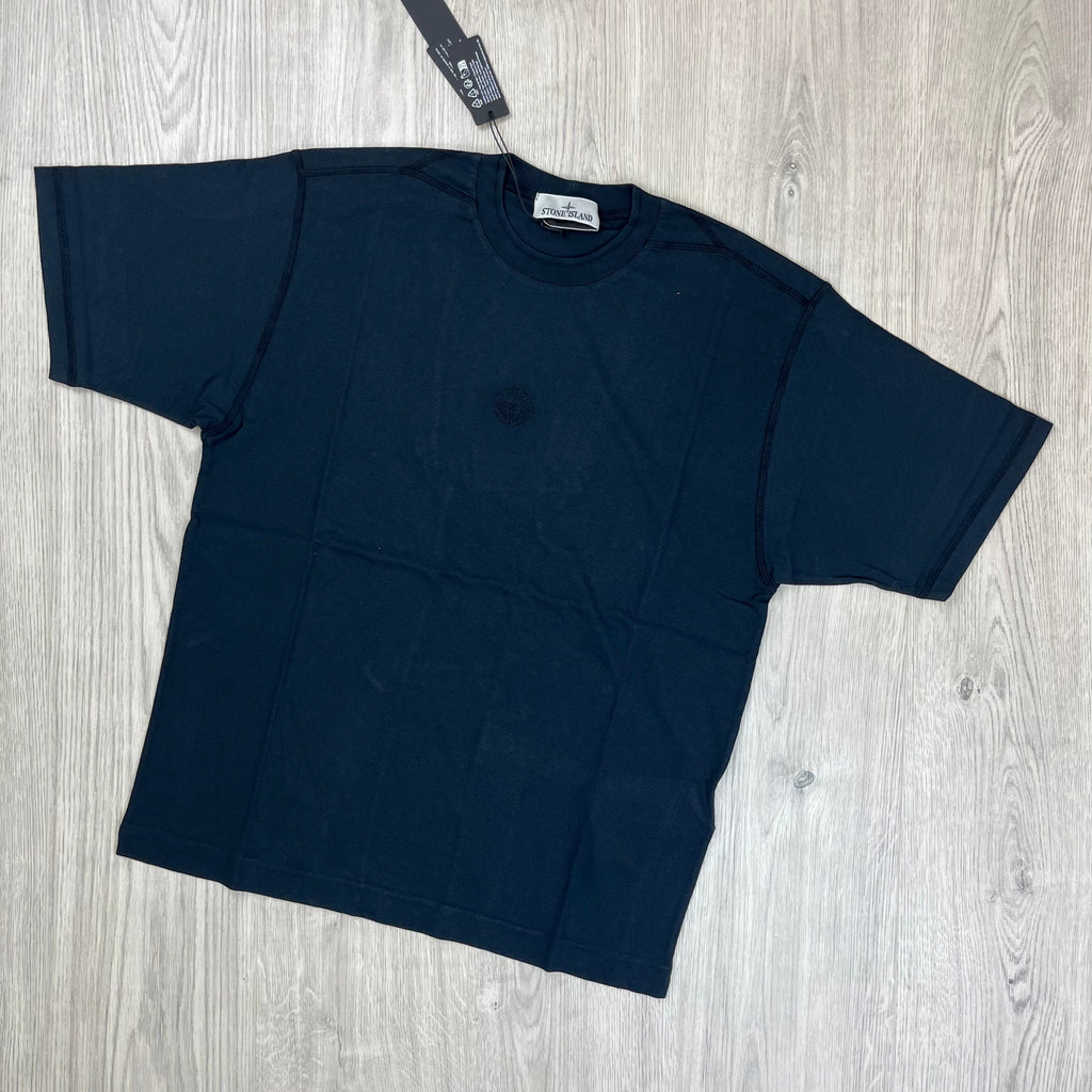 Stone Island Embroidered T-Shirt - Navy Ironleague