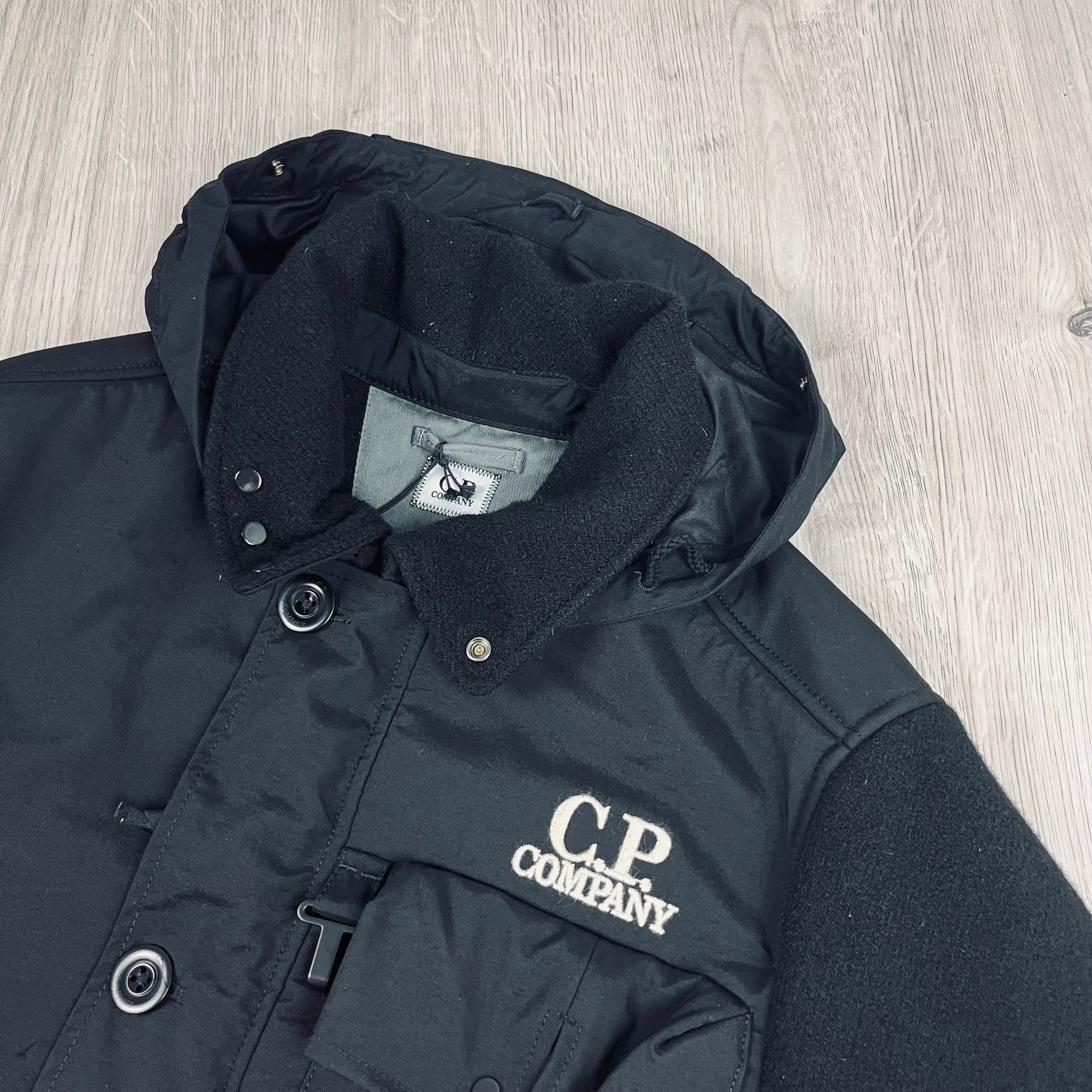 CP Company Duffel Goggle Jacket - Black Ironleague