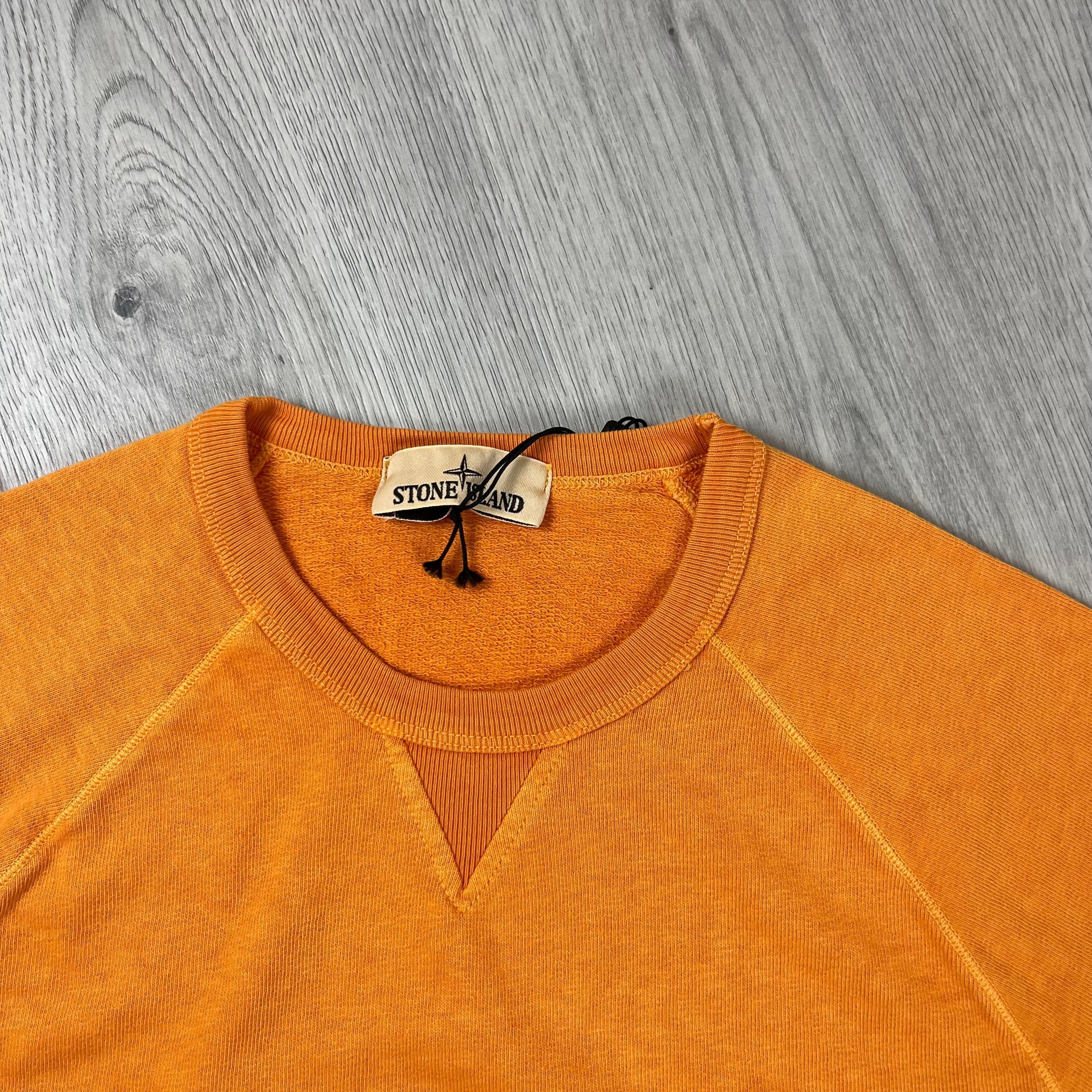 Stone Island Dyed Sweatshirt - Orange Ironleague