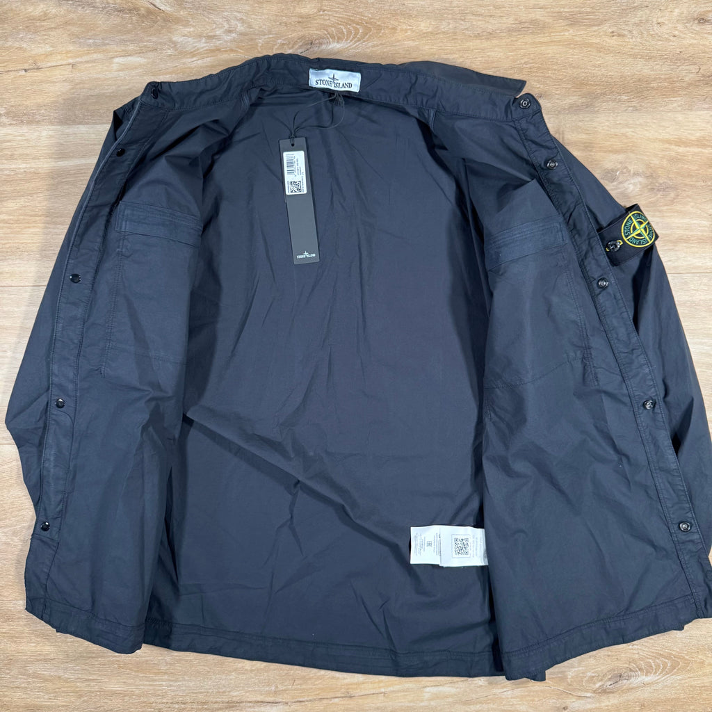 Stone Island Stretch Tela Overshirt in Navy Ironleague