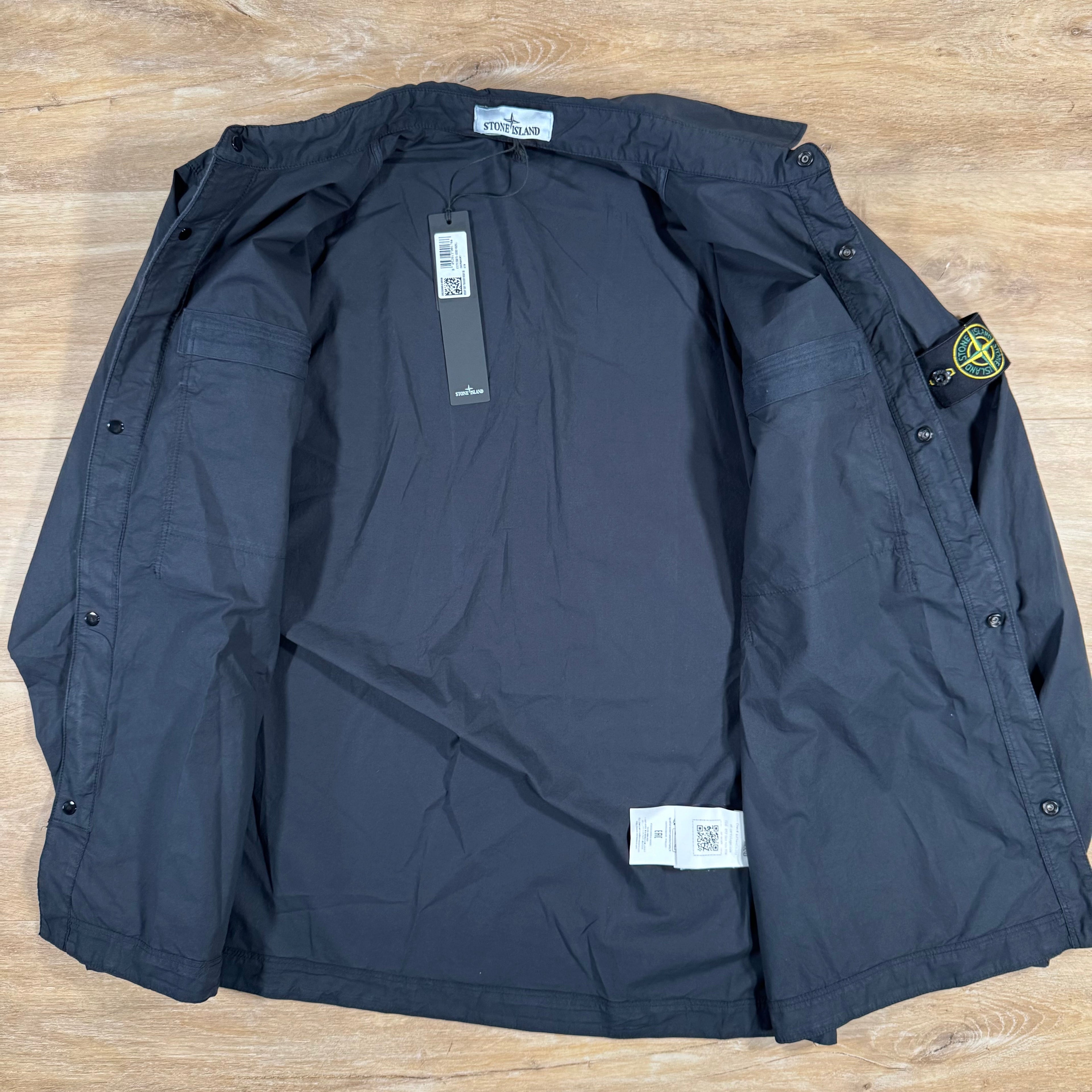 Stone Island Stretch Tela Overshirt in Navy Ironleague