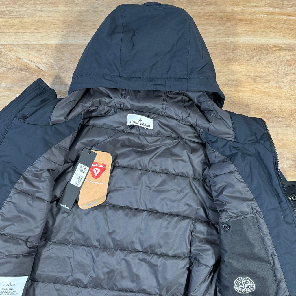 Stone Island Polyester Micro Twill Jacket in Navy Ironleague