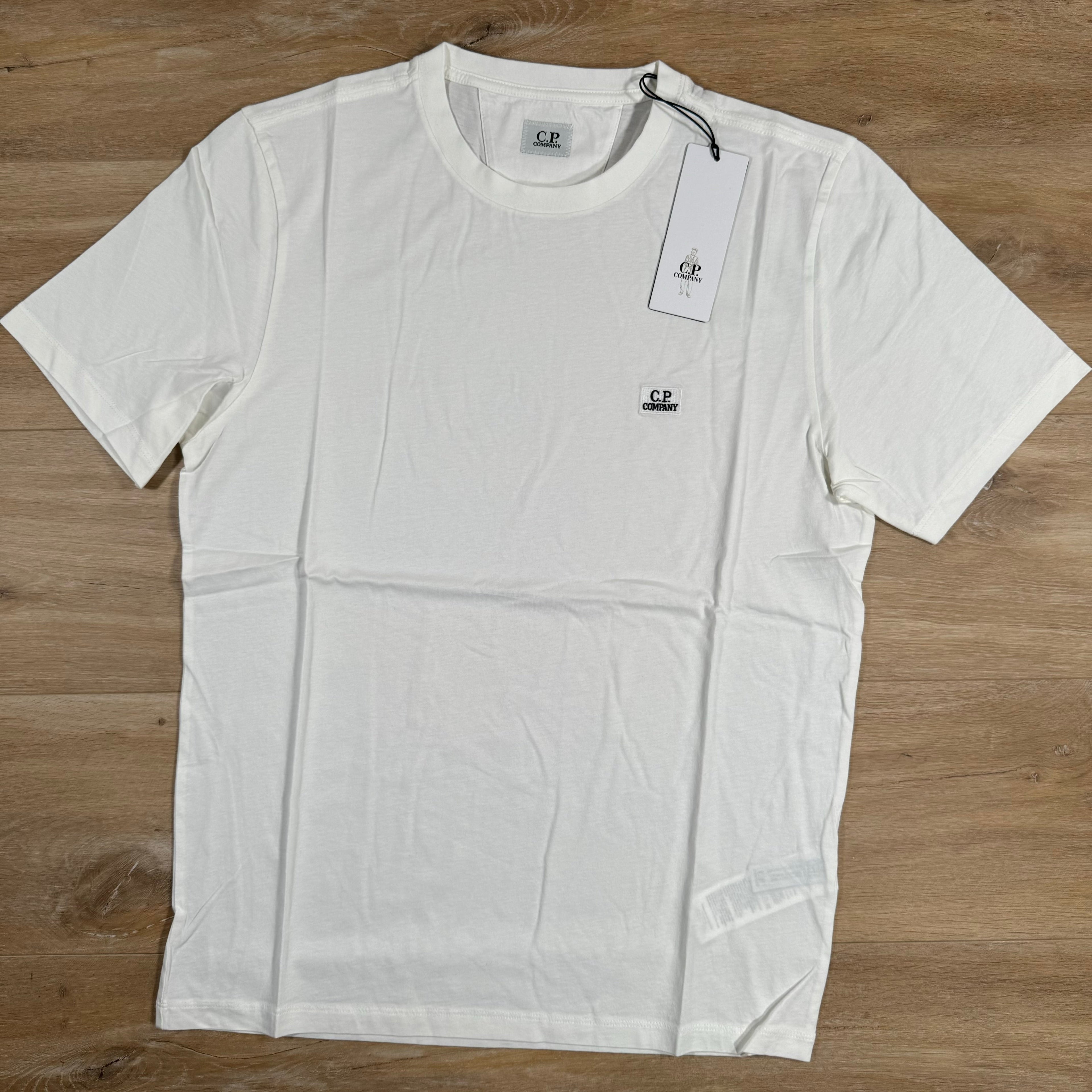 CP Company Logo Patch T-Shirt in Gauze White Ironleague