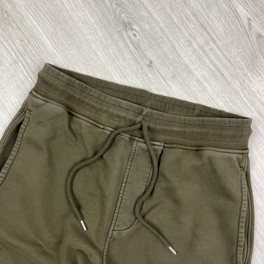 CP Company Raised Fleece Sweatpants - Ivy Green Ironleague