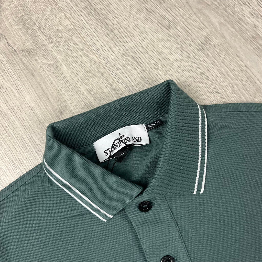 Stone Island Patch Polo Shirt - Bottle Green Ironleague