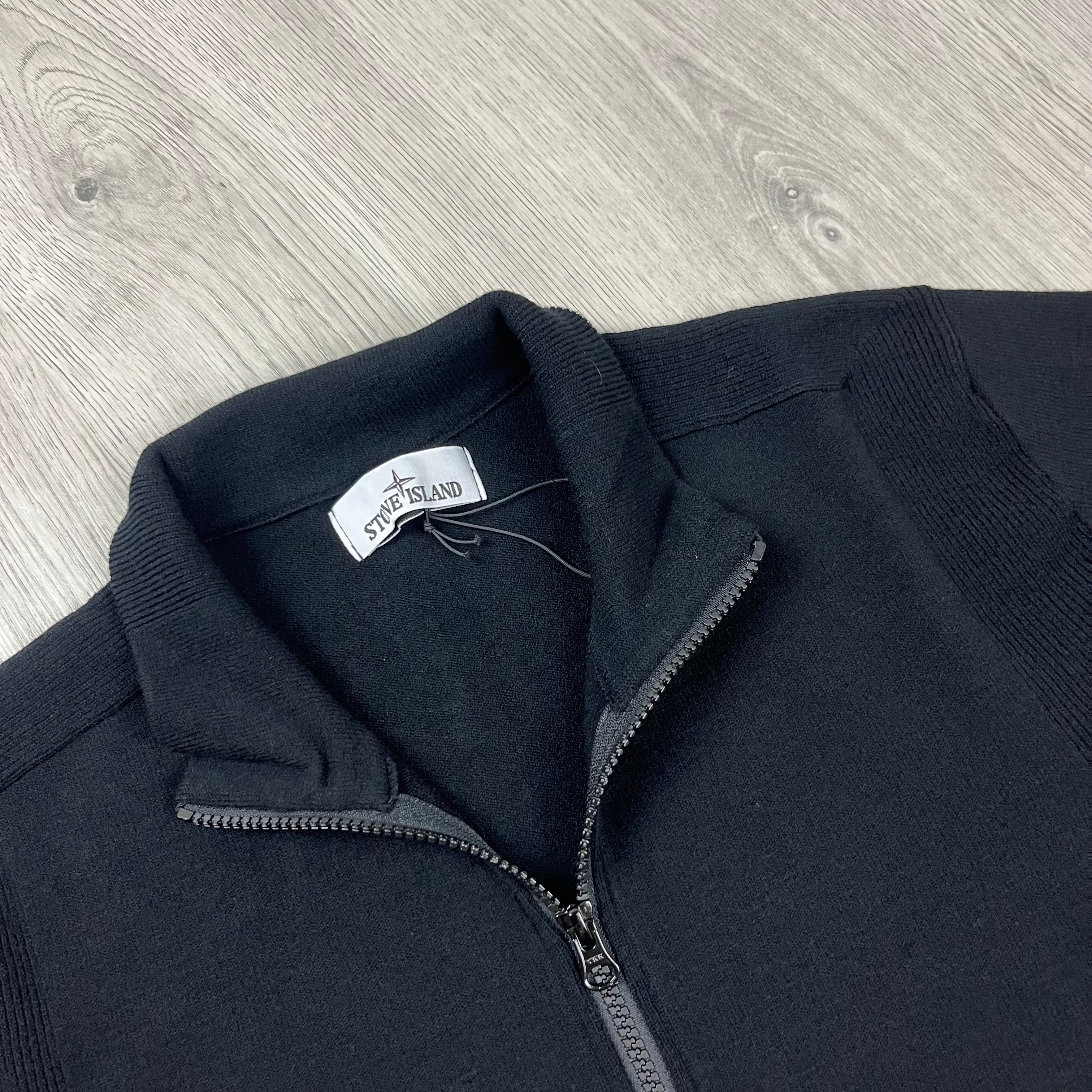 Stone Island Knit Zip Fleece - Black Ironleague