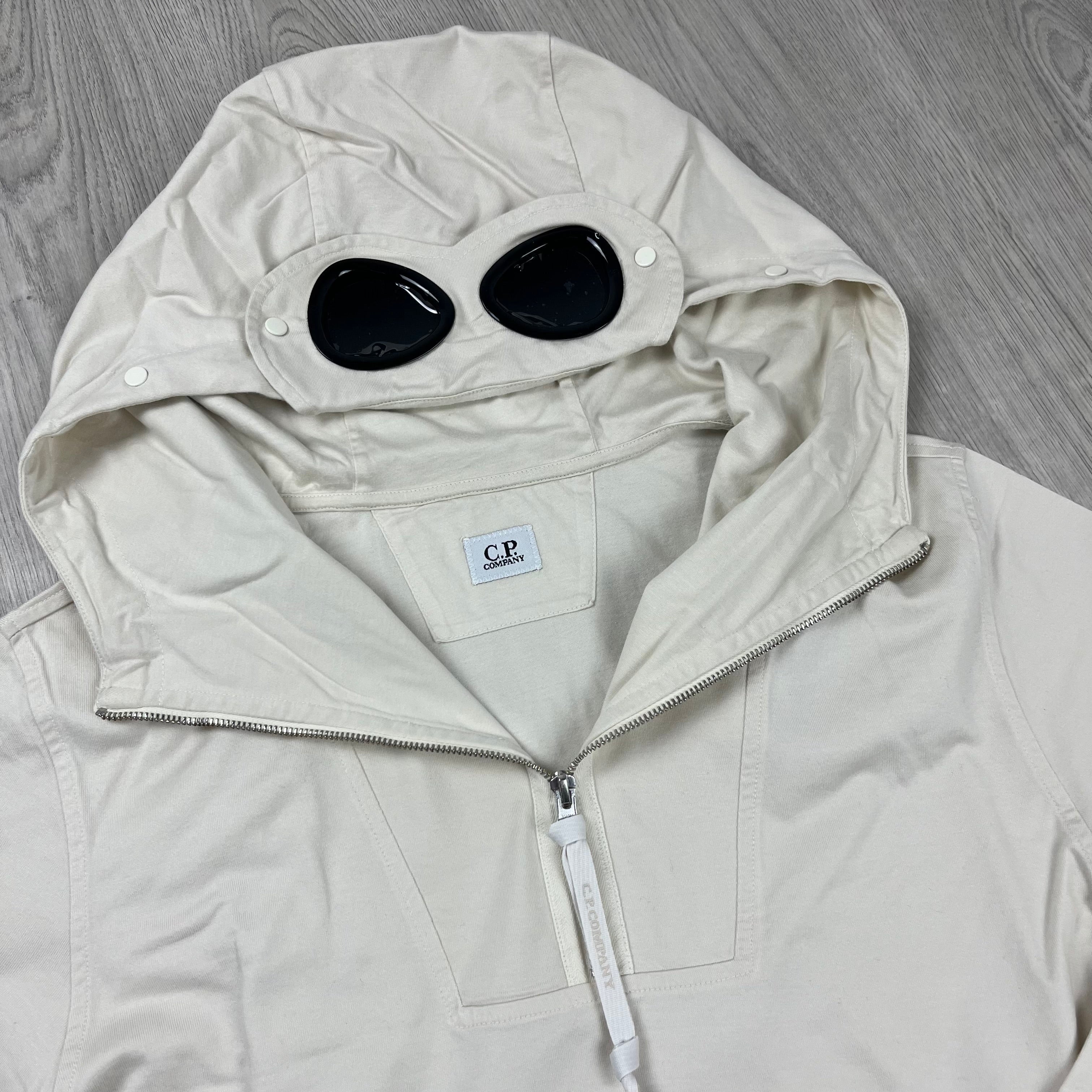 CP Company Zip Hoodie - White Ironleague