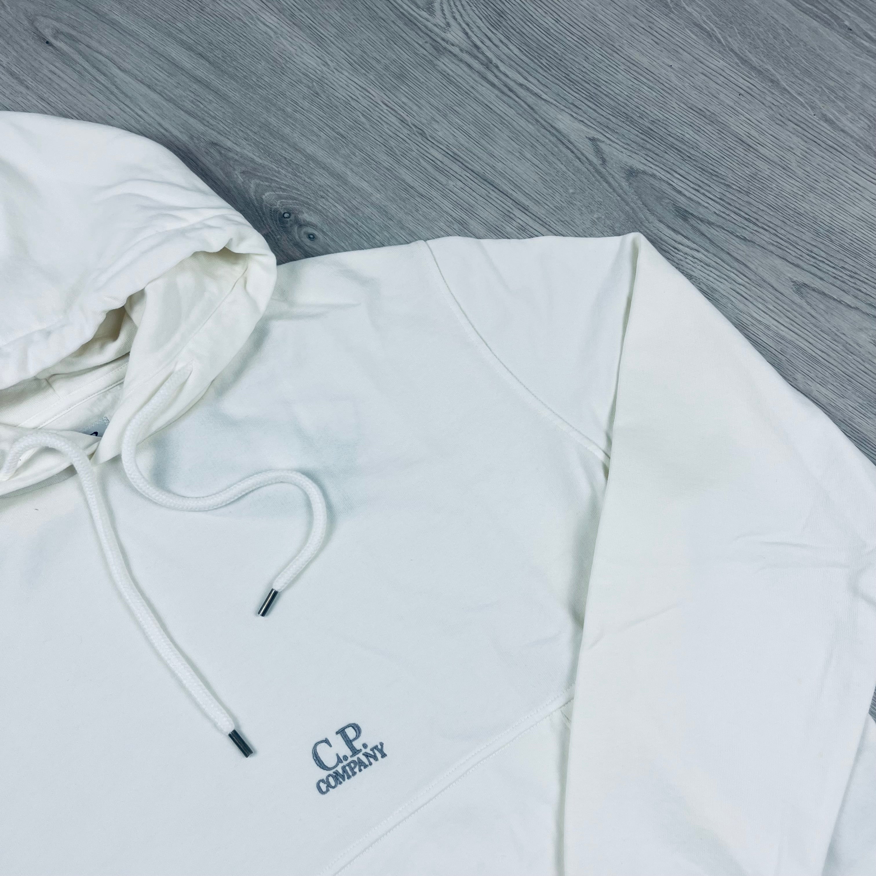 CP Company Patch Hoodie - White Ironleague