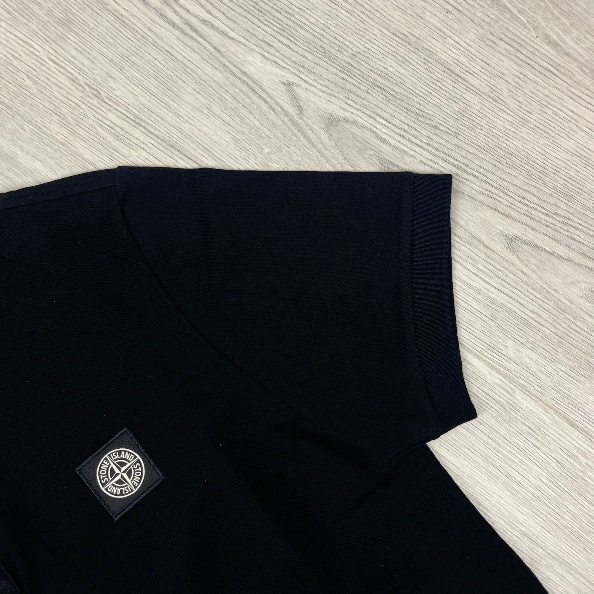 Stone Island Patch Polo Shirt - Black Ironleague