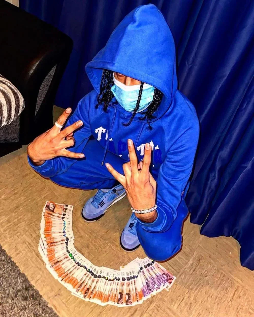 Trapstar Chenille Decoded Tracksuit - Blue Ironleague