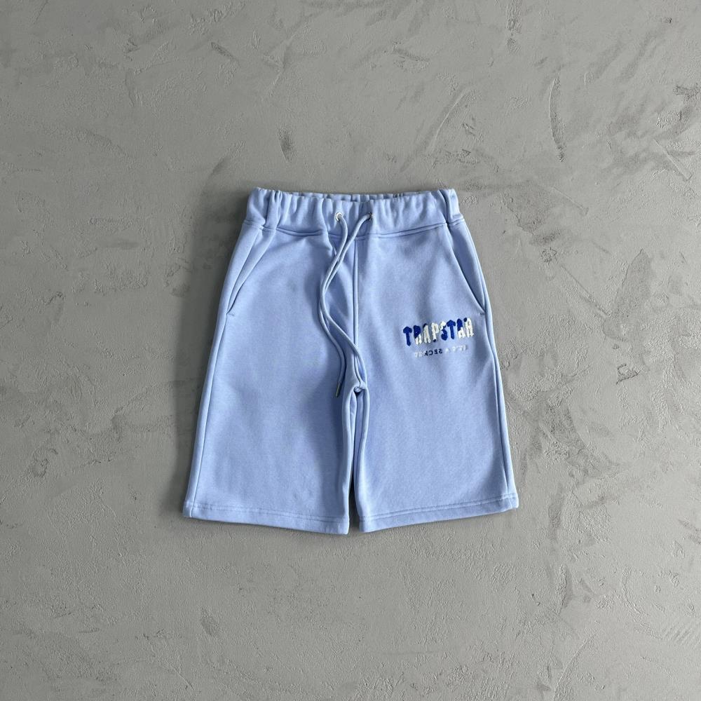 Trapstar Chenille Decoded Short Set - Blue Ironleague