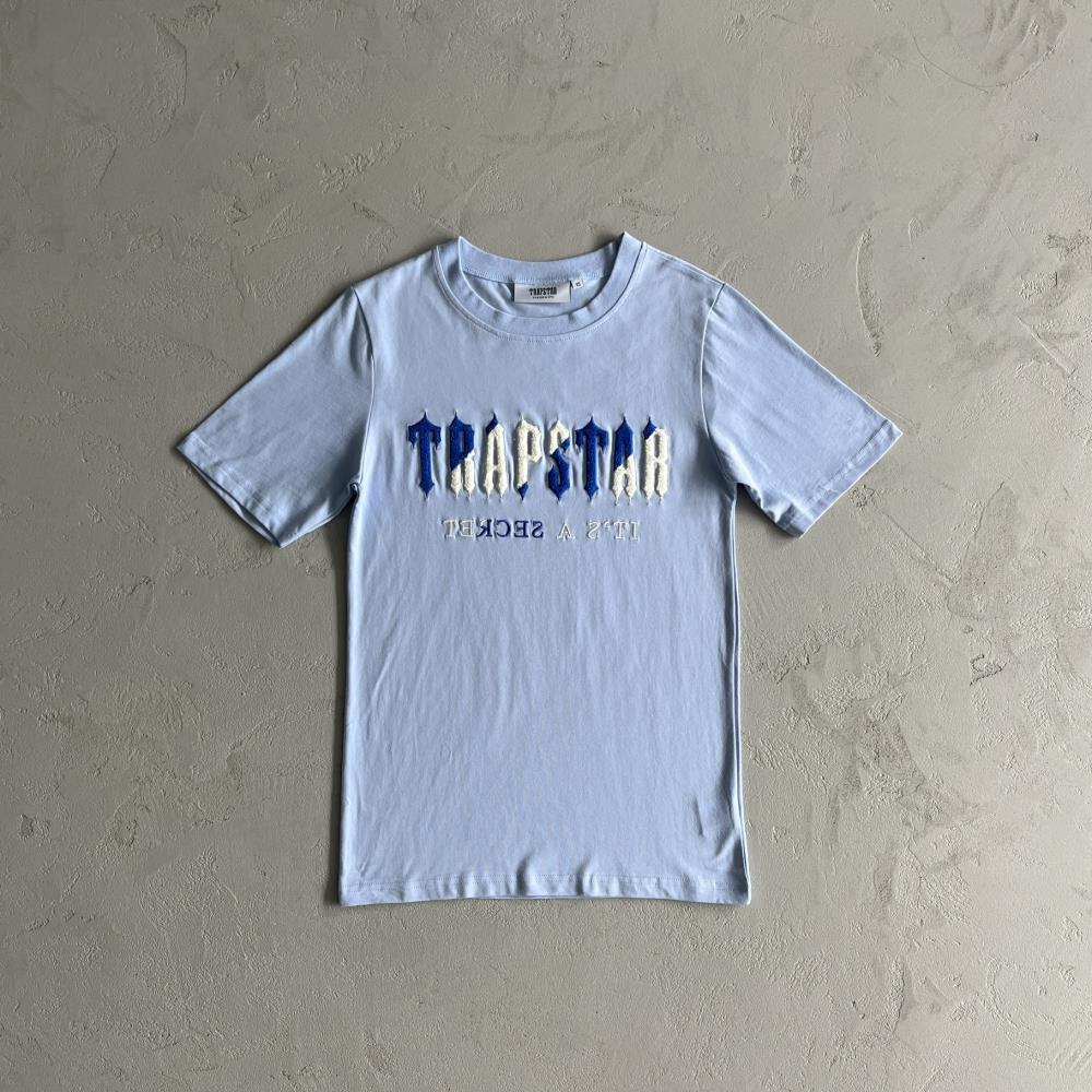 Trapstar Chenille Decoded Short Set - Blue Ironleague