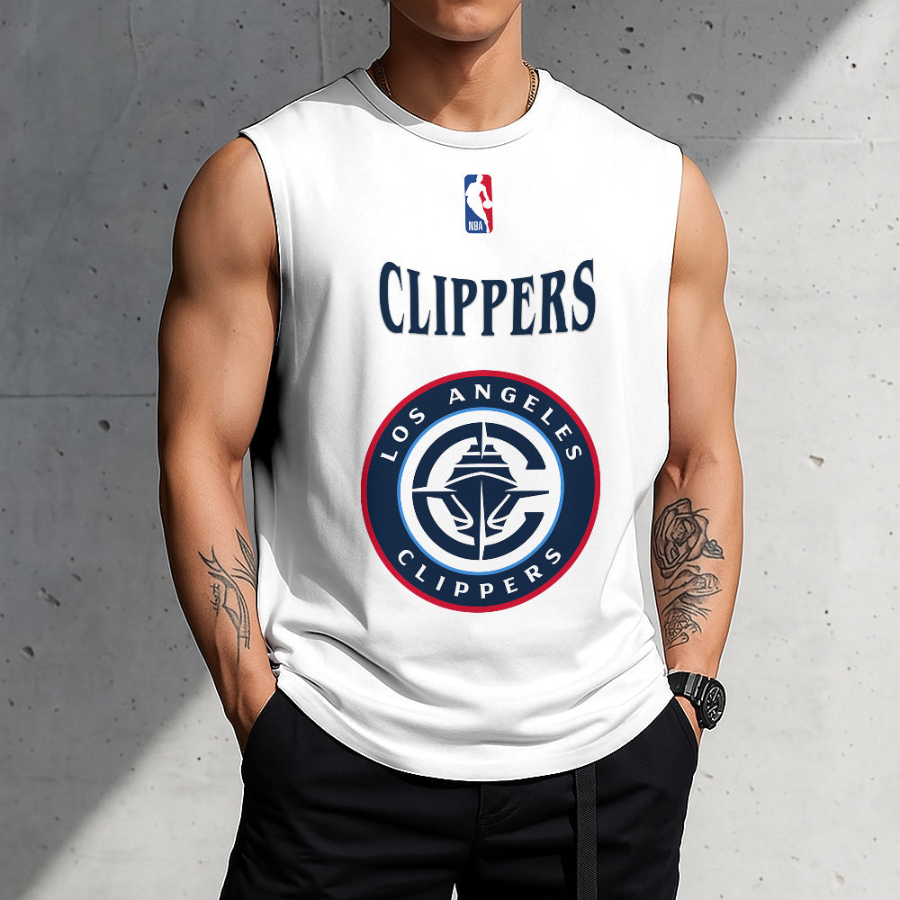 FINAL SALE - NEW CUSTOMIZED NBA10 LCL LOS ANGELES CLIPPERS TANKTOP & GYM SHIRT