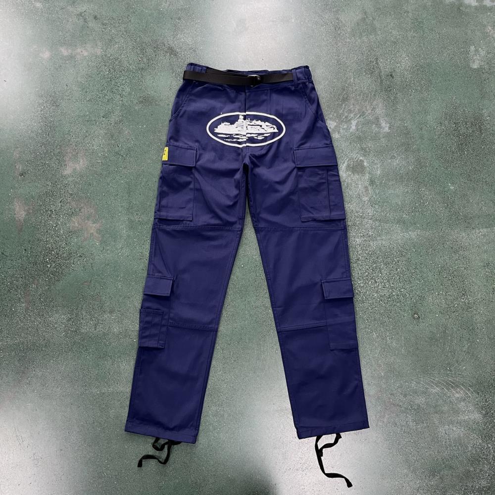 Corteiz Island Cargo Pants - Navy Ironleague