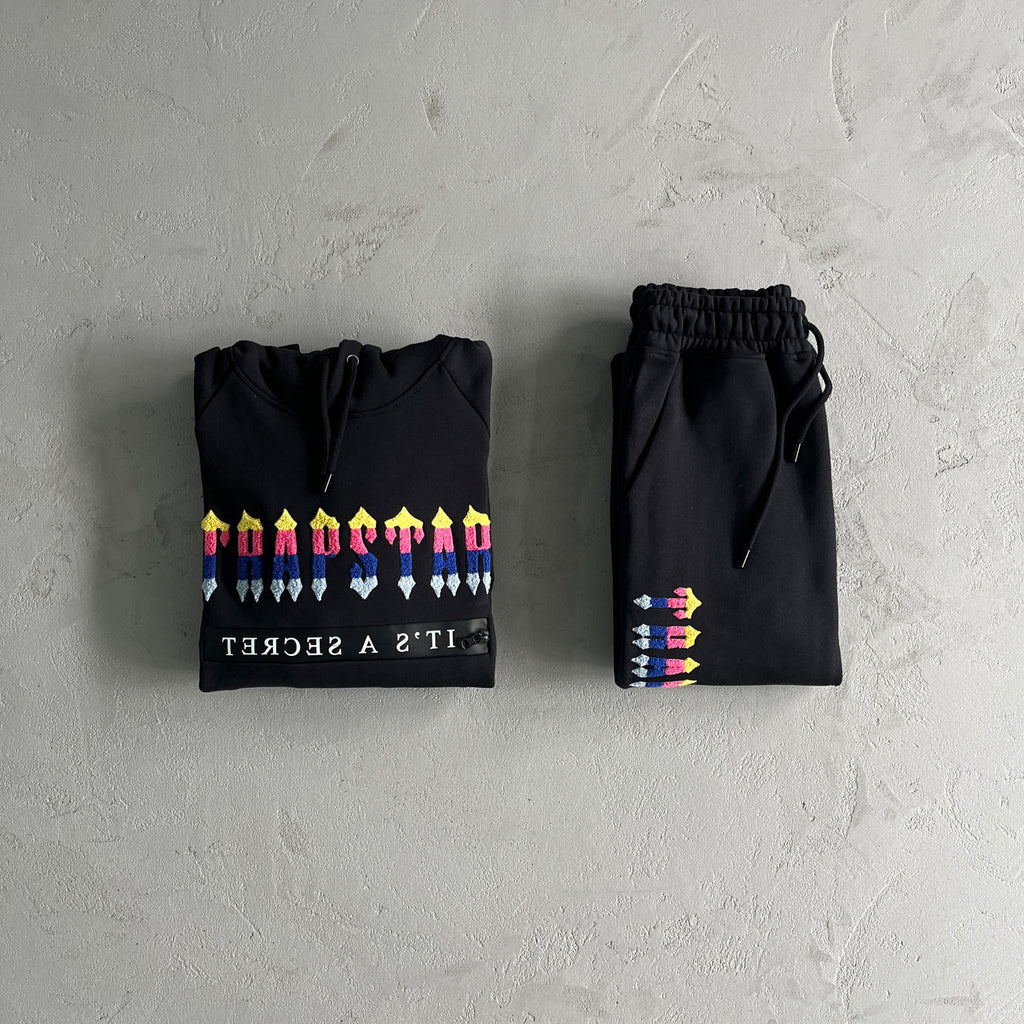 Trapstar Chenille Decoded 2.0 Tracksuit - Black/Rainbow Ironleague