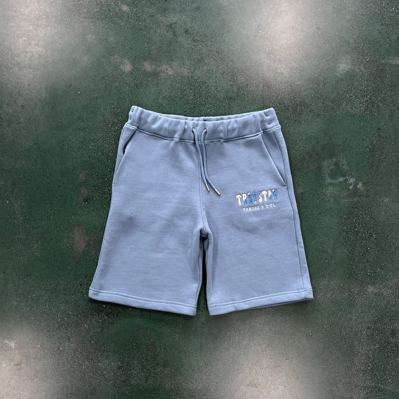 Trapstar Chenille Decoded Short Set - Citadel/White Ironleague
