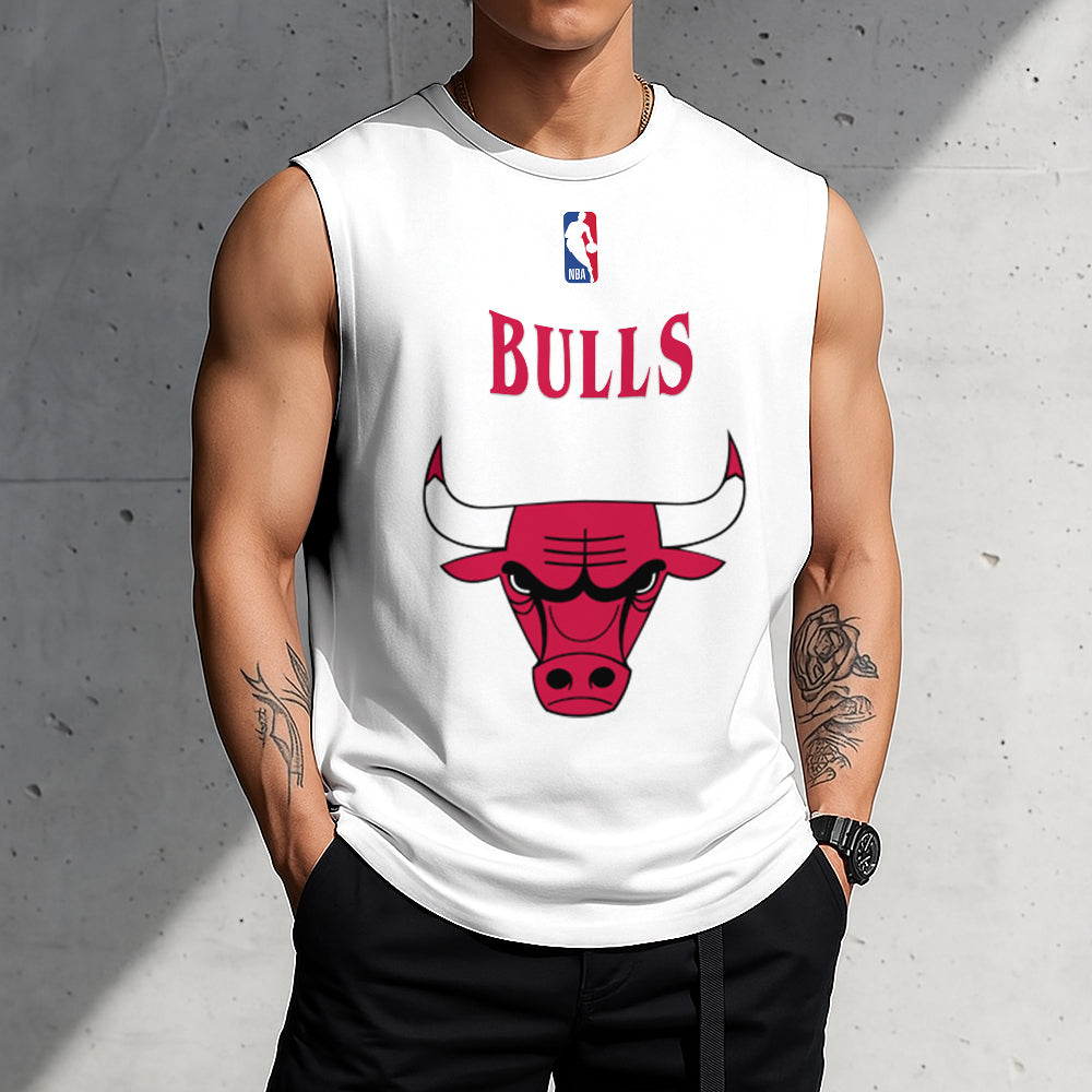 FINAL SALE - NEW CUSTOMIZED NBA19 CBU CHICAGO BULLS TANKTOP & GYM SHIRT