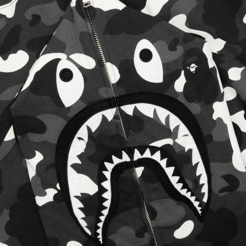 A BATHING APE City Camo Shark Full Zip Hoodie - Black