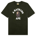 A BATHING APE College Tee - Olive Drab