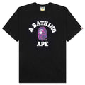 A BATHING APE Color Camo College Tee - Black/Purple