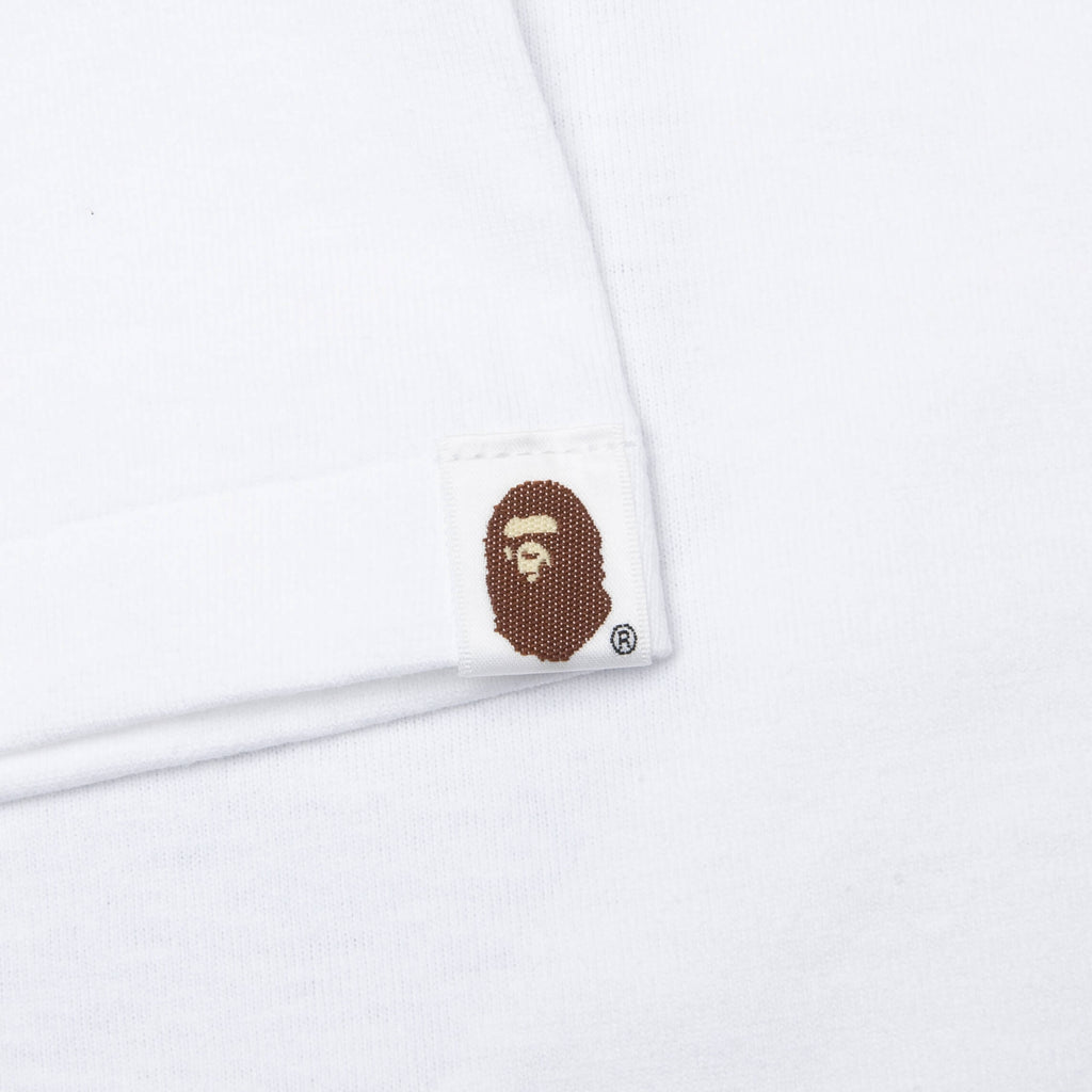 A BATHING APE Color Camo Milo on Big Ape Tee - White/Navy