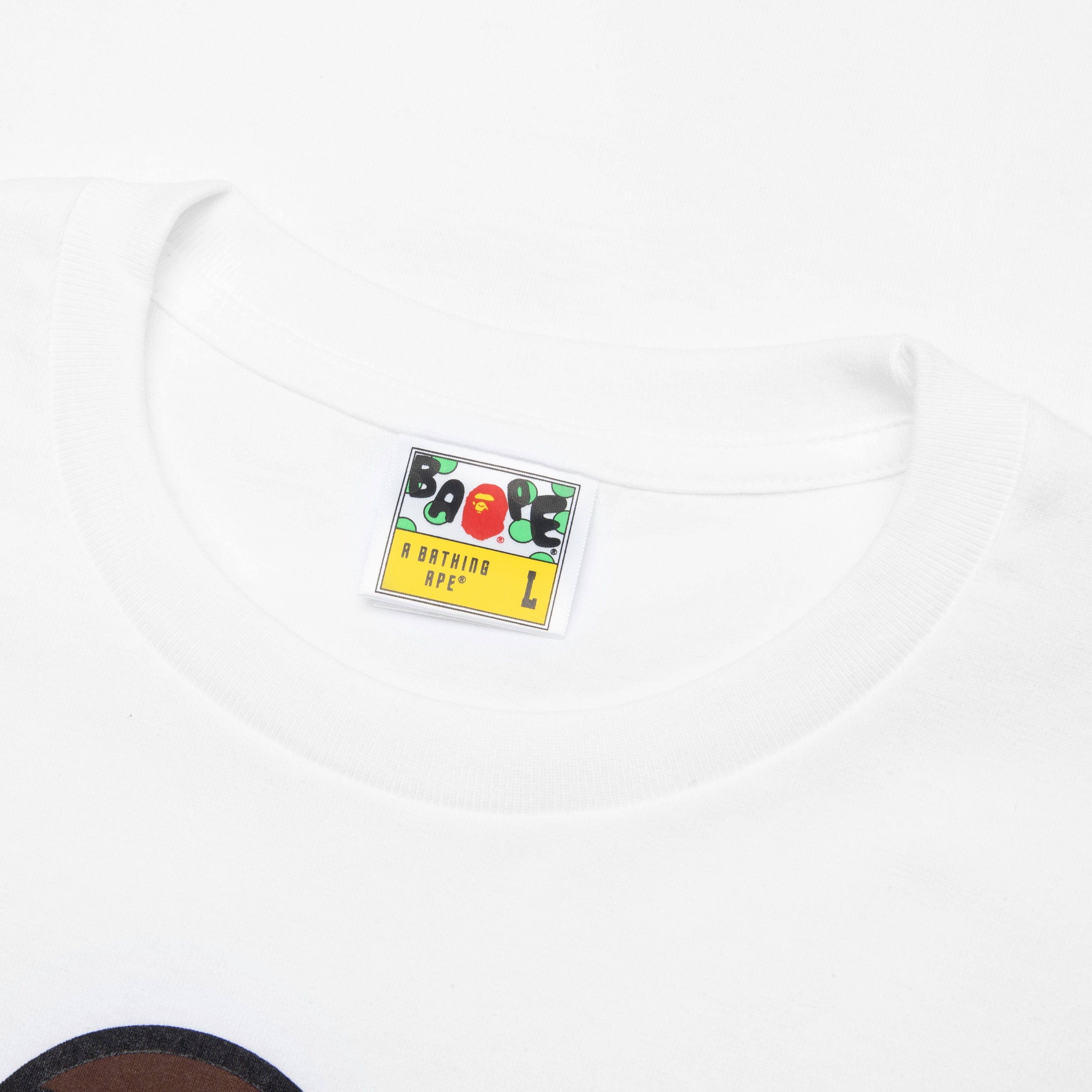 A BATHING APE Color Camo Milo on Big Ape Tee - White/Purple