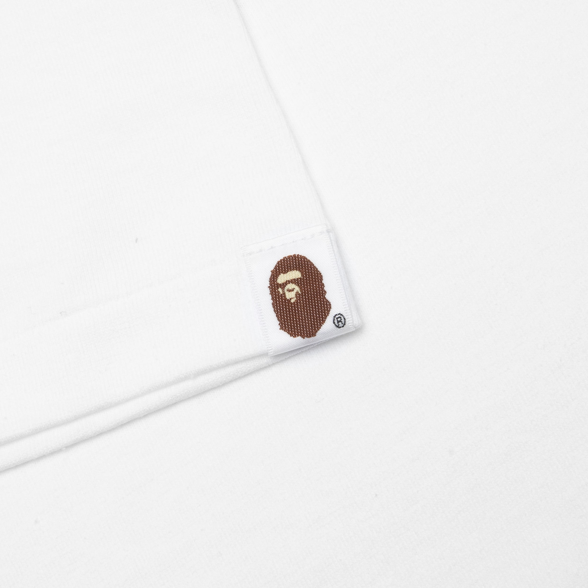 A BATHING APE Color Camo Milo on Big Ape Tee - White/Purple