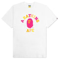 A BATHING APE Colors College Tee - White