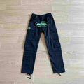 Corteiz Island Cargo Pants - Black/Green Ironleague