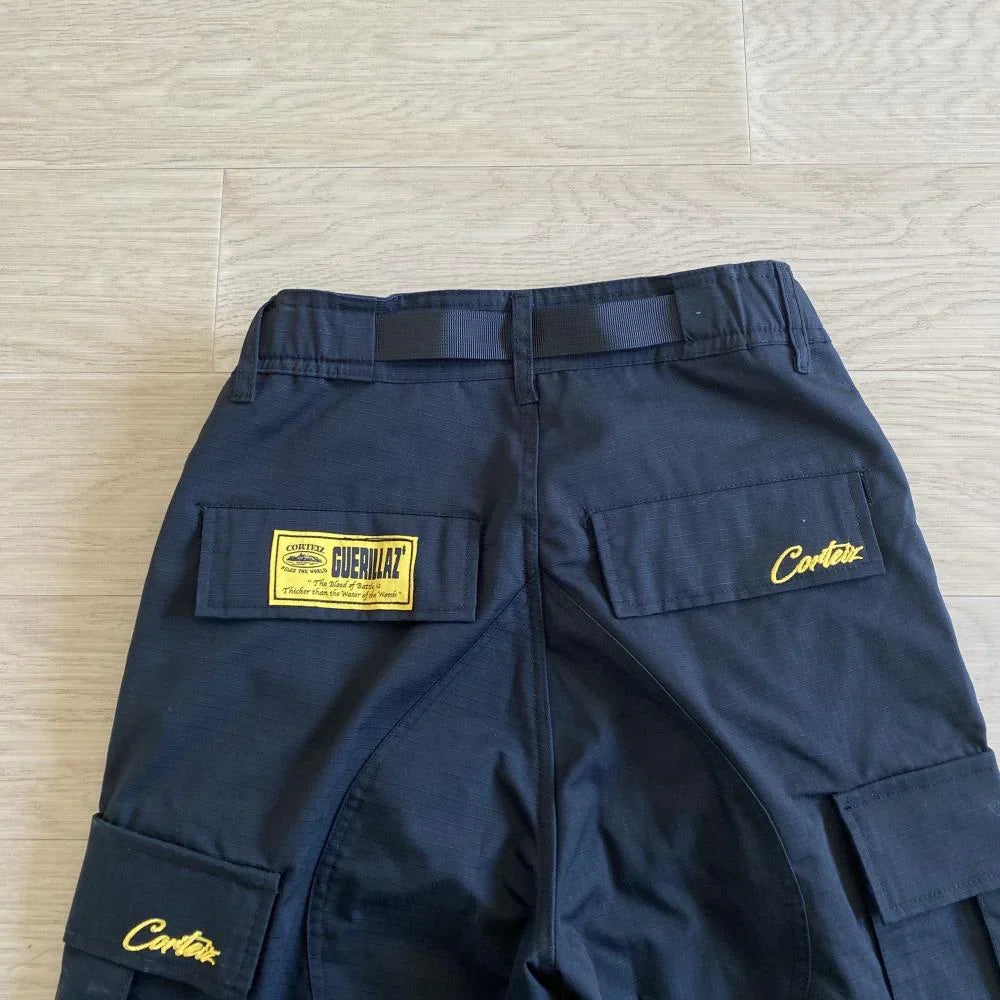 Corteiz Island Cargo Pants - Black/Yellow Ironleague