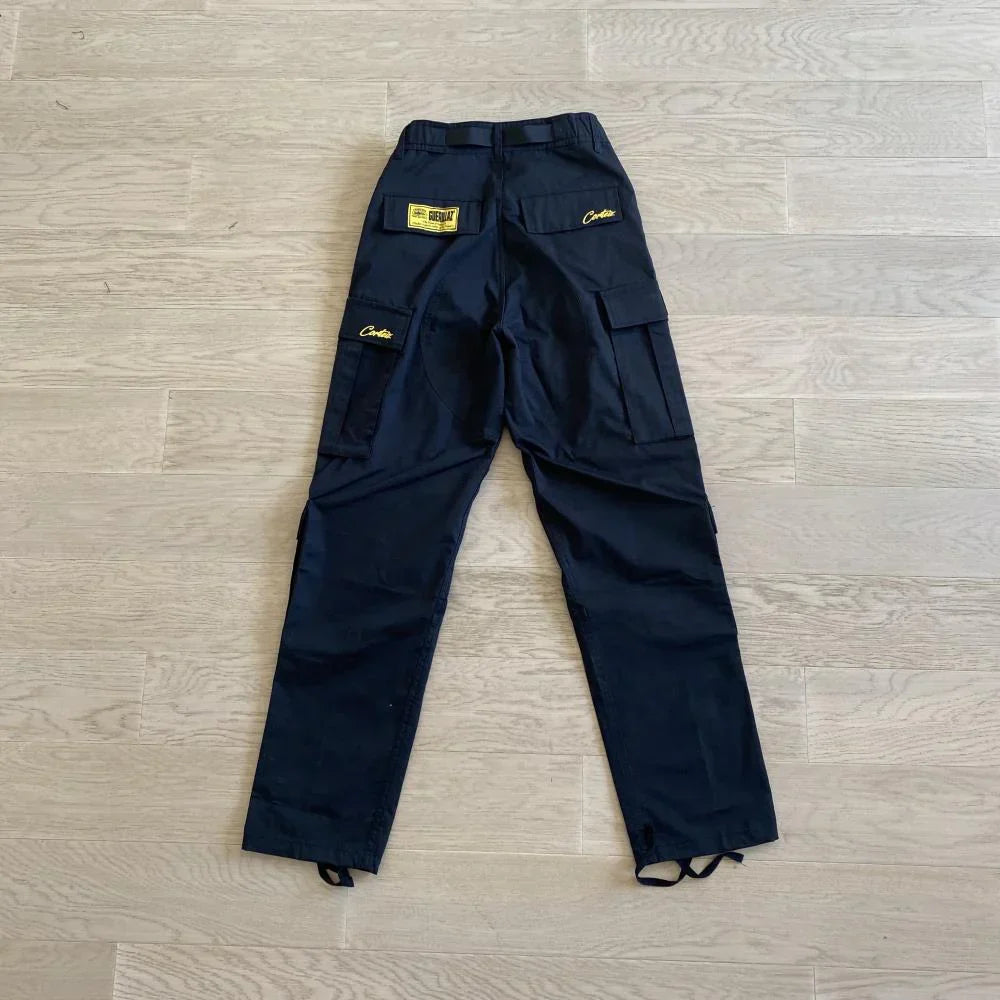 Corteiz Island Cargo Pants - Black/Yellow Ironleague