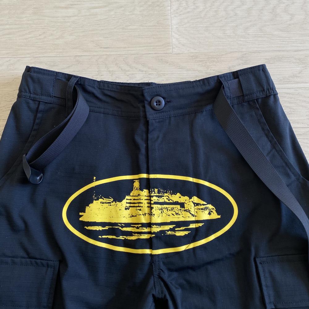Corteiz Island Cargo Pants - Black/Yellow Ironleague