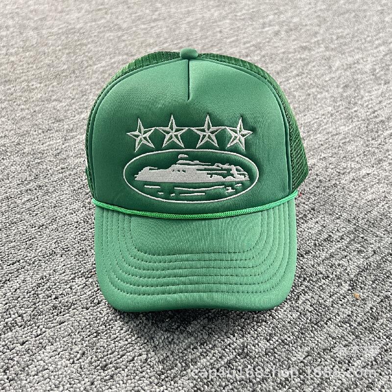 Corteiz Embroidery Trucker Cap - Green Ironleague